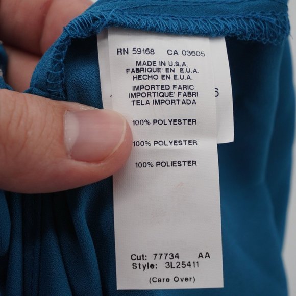 Karen Kane Teal Blouse - Picture 6 of 7